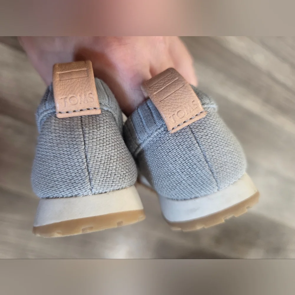 Baby TOMS GREY comfort Shoes Toddler 5 Kids Boys Girls Canvas Crocs